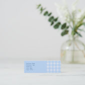 Carte De Visite Mini Conception en spirale bleu-clair et blanche de (Debout devant)