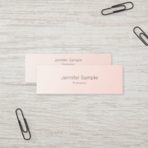 Carte De Visite Mini Conception Simple Tendance Élégant Rose Pâle Modèl