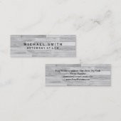 Carte De Visite Mini Conception unique de parquet gris avocat (Devant / Derrière)