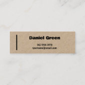 Carte De Visite Mini Concierge personnel Kraft (Dos)