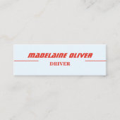 Carte De Visite Mini Conducteur professionnel moderne élégant (Devant)