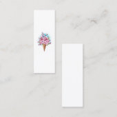 Carte De Visite Mini Cône rose Sakura crème glacée gaufre (Devant / Derrière)