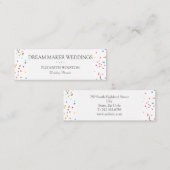 Carte De Visite Mini Confettis colorés simples (Devant / Derrière)