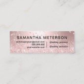 Carte De Visite Mini Confettis métalliques d'étincelle de parties (Dos)