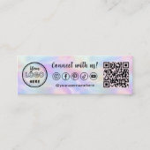 Carte De Visite Mini Connectez-Vous Avec Les Médias Sociaux Américains  (Devant)