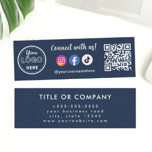 Carte De Visite Mini Connectez-vous avec nous Instagram Facebook Tiktok