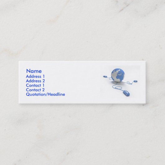 Carte De Visite Mini Connexion du monde (Devant)