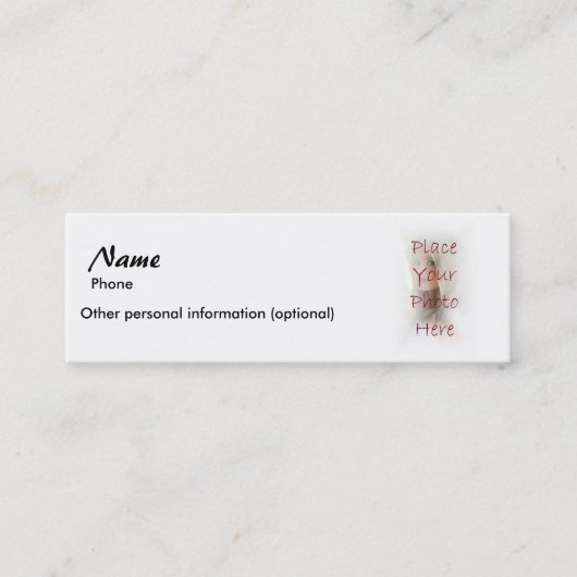 Carte De Visite Mini Connexion - le passage de numéro de téléphone (Devant)