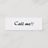 Carte De Visite Mini Connexion - le passage de numéro de téléphone (Dos)