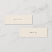 Carte De Visite Mini Conseil d'administration (Devant / Derrière)