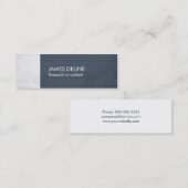 Carte De Visite Mini Conseiller financier texturisé bleu élégant (Devant / Derrière)