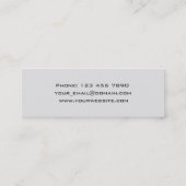 Carte De Visite Mini Conseiller noir rouge simple élégant moderne (Dos)