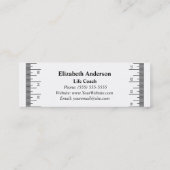 Carte De Visite Mini Conseillère en condition physique sur bande de mes (Dos)