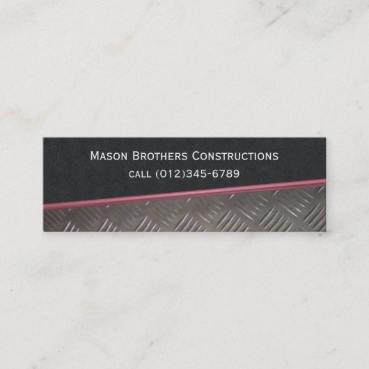 Carte De Visite Mini construction (Devant)