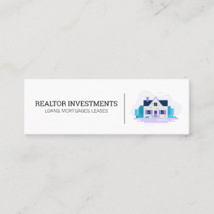 Carte De Visite Mini Construction architecturale Maison avec jardin