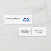 Carte De Visite Mini Construction architecturale Maison avec jardin (Devant / Derrière)