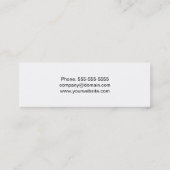 Carte De Visite Mini Construction de pierres gris simples modernes (Dos)