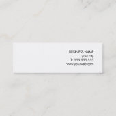 Carte De Visite Mini Consultant Bleu Blanc Texturé Élégant (Dos)