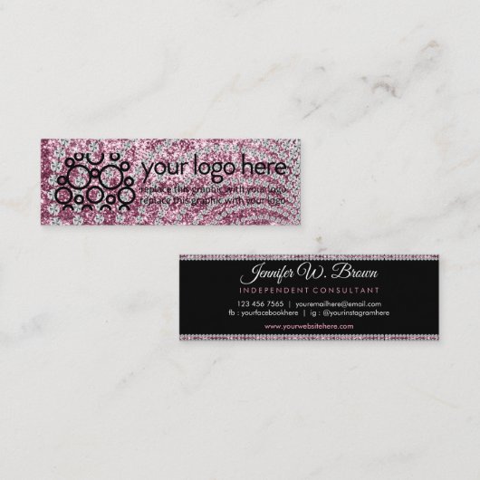 Carte De Visite Mini Consultant en bijouterie (Devant / Derrière)