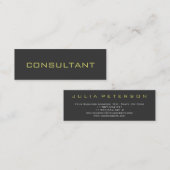 Carte De Visite Mini Consultant en gris clair mince (Devant / Derrière)