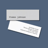 Carte De Visite Mini Consultant en gris texture simple et élégant