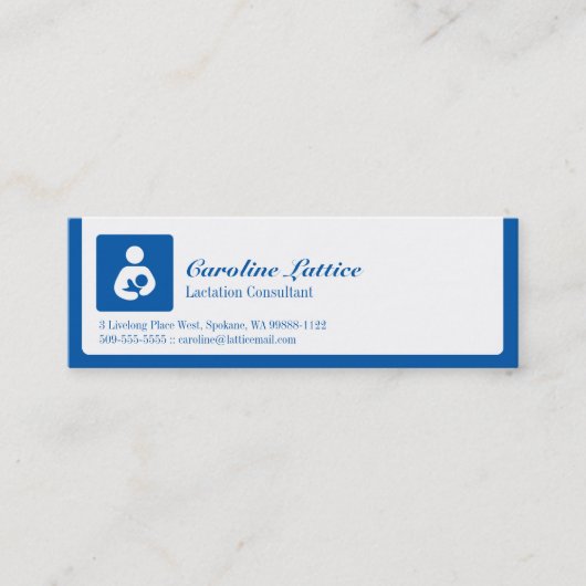 Carte De Visite Mini Consultant en lactation (Devant)