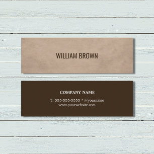 Carte De Visite Mini Consultant en matière élégant simple moderne de