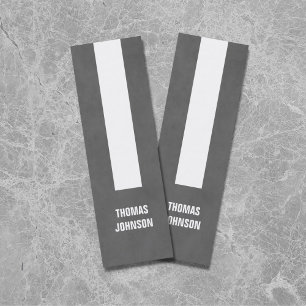 Carte De Visite Mini Consultant en matière gris de rayure de texture