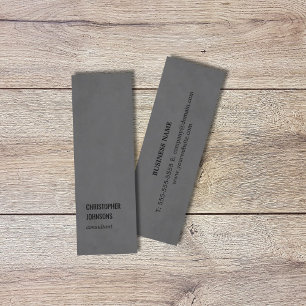 Carte De Visite Mini Consultant en matière noir gris de texture simple