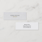 Carte De Visite Mini Consultant en matière simple moderne de blanc de (Devant / Derrière)