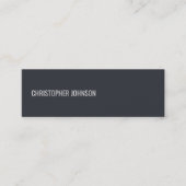 Carte De Visite Mini Consultant professionnel simple Elegant Blue Grey (Devant)