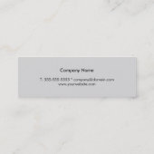 Carte De Visite Mini Consultant professionnel simple Elegant Blue Grey (Dos)
