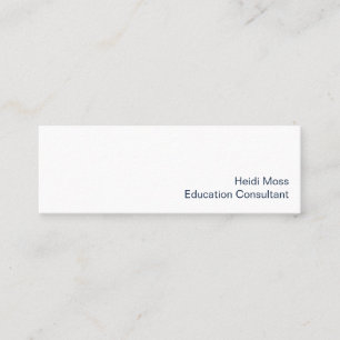 Carte De Visite Mini Consultant professionnel Simple Minimaliste