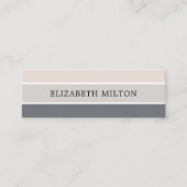 Carte De Visite Mini Consultant simple et élégant Pastel Stripes (Devant)