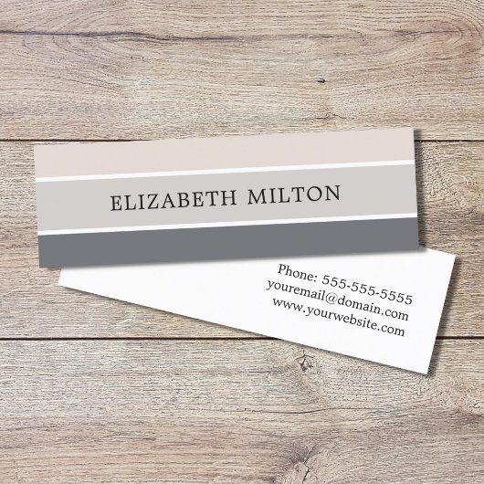 Carte De Visite Mini Consultant simple et élégant Pastel Stripes