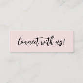 Carte De Visite Mini Contact Rose minimal simple avec nous Insertion (Devant)