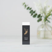 Carte De Visite Mini Cool Bleu Frais Bleu Blancs Faux Gold Coiffure (Debout devant)