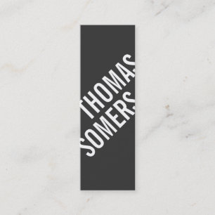 Carte De Visite Mini Cool BOLD noir et blanc Hip moderne