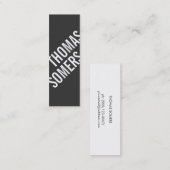 Carte De Visite Mini Cool BOLD noir et blanc Hip moderne (Devant / Derrière)