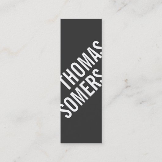 Carte De Visite Mini Cool BOLD noir et blanc Hip moderne (Devant)