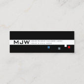 Carte De Visite Mini cool couleur pixels professionnel moderne (Dos)