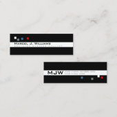 Carte De Visite Mini cool couleur pixels professionnel moderne (Devant / Derrière)