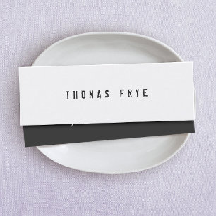 Carte De Visite Mini Cool de hanche et Edgy, minimaliste blanc simple