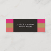 Carte De Visite Mini Cool Grille Gris Artiste maquillage (Devant)