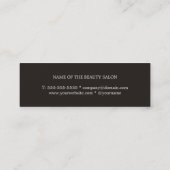 Carte De Visite Mini Cool Grille Gris Artiste maquillage (Dos)