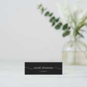 Carte De Visite Mini Cool manuscrit Script simple Mini noir (Debout devant)
