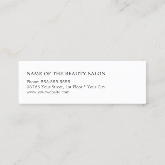 Carte De Visite Mini Cool moderne Ciseau gris ciseau bleu cheveux Styli (Dos)