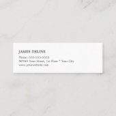 Carte De Visite Mini Cool moderne Ciseau Silver Hair Stlist (Dos)