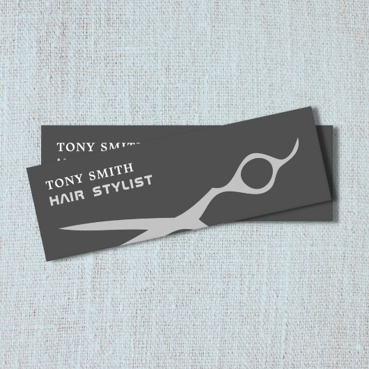 Carte De Visite Mini Cool moderne Ciseau Silver Hair Stlist