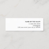 Carte De Visite Mini Cool moderne Ciseau Silver Hair Stlist (Dos)